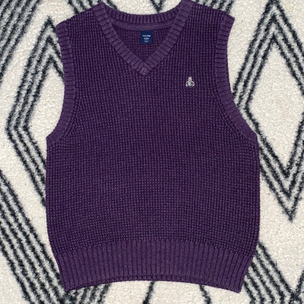 Gap Kids Waffle Sweater Vest | Boy’s | Size: 5Y | Purple